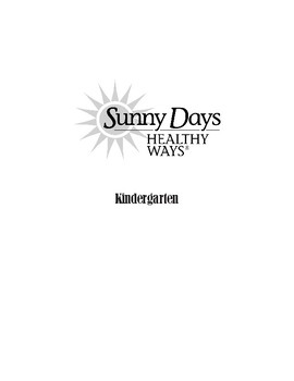Preview of Sunny Days Healthy Ways- Kindergarten