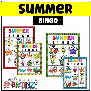 Summer Fun Bingo Game Activity, Play Online or Print them out by BRAINZe