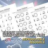 Sunny Rhythms Worksheets: in 4/4 Time Signature - 78 Pages