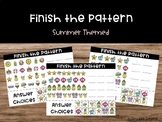 Sunny & Sassy Summer Pattern Worksheets: Cut, Paste & Keep