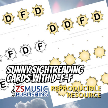 Preview of Sunny Sight Reading Cards with D-E-F - 84 cards total!