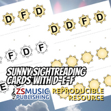 Sunny Sight Reading Cards with D-E-F - 84 cards total!