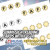 Sunny Sight Reading Cards with F-G-A - 84 cards total!