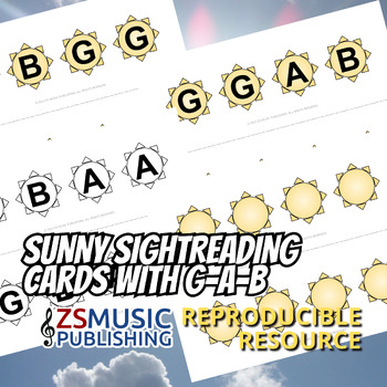 Preview of Sunny Sight Reading Cards with G-A-B - 84 cards total!