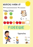 Sunny Start Daily Warm-Up Activities Freebie for KG1 & KG2