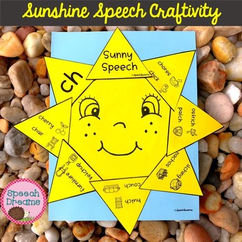 Preview of Sunny Summer Sun Speech Therapy Craft | Articulation and Language Targets