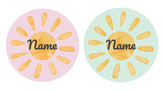 Sunny Watercolor Name Tags