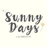 Sunny days | a cute handwritten font