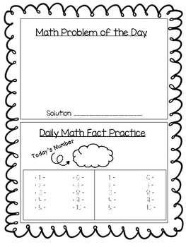 Sunrise Binder Morning Work by Seconds of Second Grade | TpT