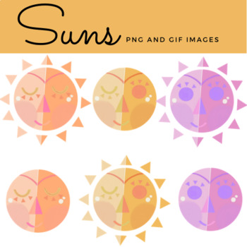 Preview of Suns Clip Art and GIF Set