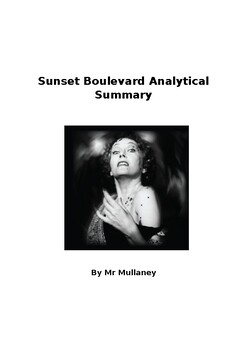 Preview of Sunset Boulevard Analytical Summary