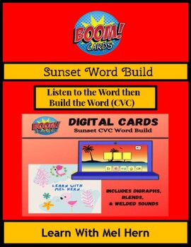 Preview of CVC Word Build (Boom Cards)