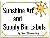 Sunshine Art and Supply Bin Labels
