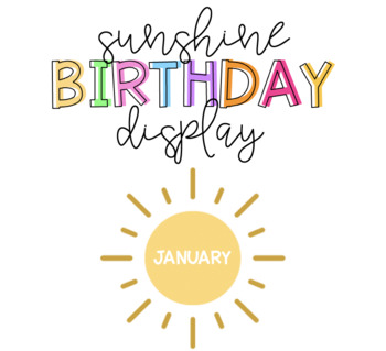 Preview of Sunshine Birthday Display
