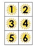 Sunshine Calendar Numbers 1-31