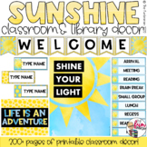 Sunshine Classroom Decor | Sunshine Library Decor | Editab
