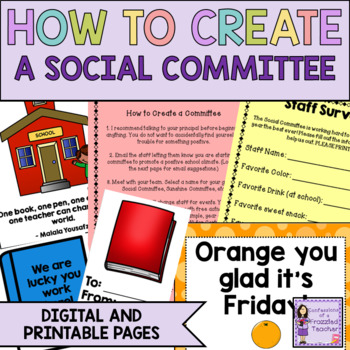 Preview of Sunshine Committee | How to Create a Social Committee