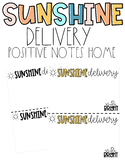 Sunshine Delivery | Positive Notes for Students | EDITABLE