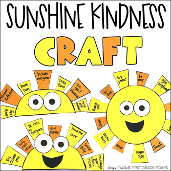 Preview of Sunshine Kindness Back to School Craft & Writing August & September Activity