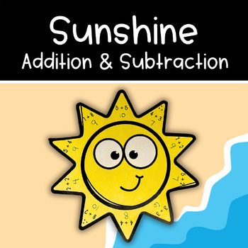 Preview of Sunshine Math Craft | Summer Addition & Subtraction Within 20