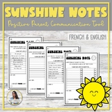 Sunshine Notes | Positive Parent Communication (French & English)