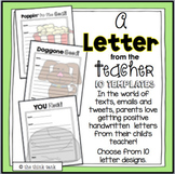 Positive Letters From Teachers | Sunshine Notes | Notes Home