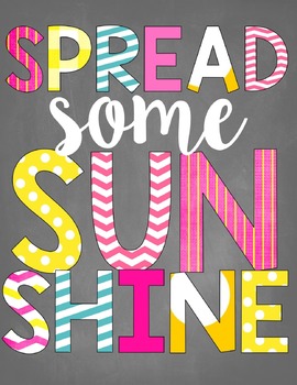 Sunshine Quote Printables By Teaching With Crayons And Curls Tpt