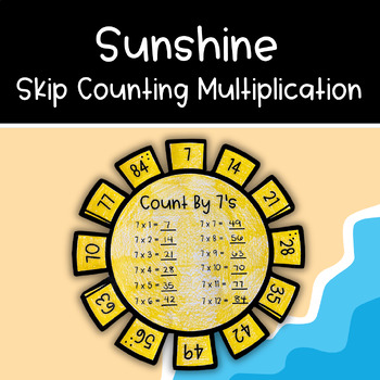 Preview of Sunshine Skip Counting Multiplication | Summer Math Craft