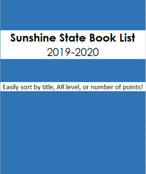 Preview of Sunshine State Book Spreadsheet 2019-2020 (6-8)