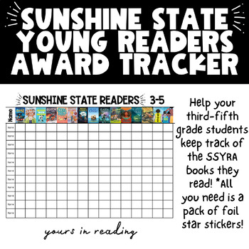 Preview of Sunshine State Young Readers Awards {3-5} Student Tracker