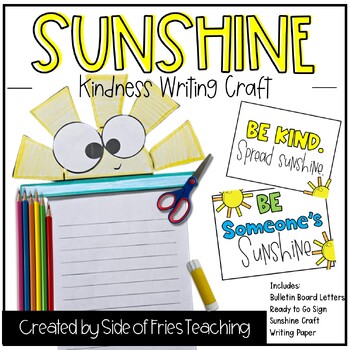 Preview of Sunshine Writing Pages and Craft Bulletin Board