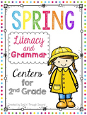 Spring Literacy and Grammar Centers - Second Grade