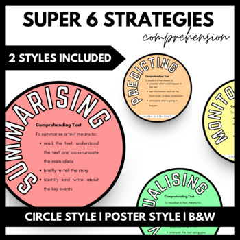 Preview of Super 6 Strategies - Comprehension Posters