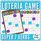 Super 7 Verbs | Lotería Game Present Tense | PDF Printable