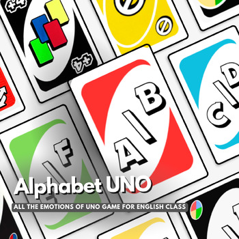 Preview of Super ALPHABET UNO - 230 cards - Vocabulary building - Editable Rules - Creative