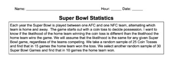 Preview of Super Bowl- 2 proportions Hypothesis test and Confidence interval 