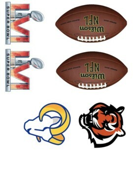 Preview of Super Bowl 2023 Logos for crafts, graphs, math,