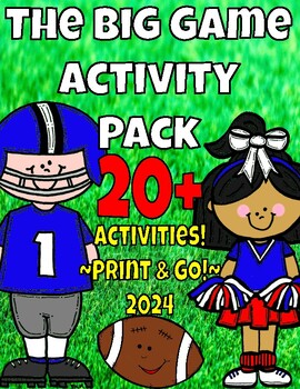 Preview of The Big Game 2024 | Football Literacy & Math Activities | Informational text