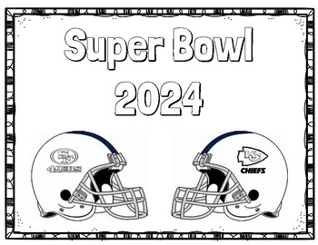 Preview of Super Bowl 2024 Coloring Sheet