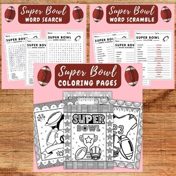 Super Bowl Word Search Football Puzzles Vocabulary Activity No Prep Fun  Friday - Classful