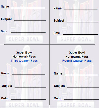 Super Bowl 56 Activities - first, second, third PDF by parkerpurple