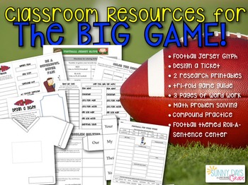 Preview of Super Bowl {Classroom Resources for the Big Football Game}