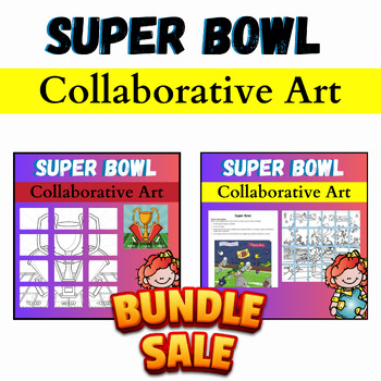 Preview of Super Bowl Collaborative Poster Art bundle - Bulletin Board Coloring