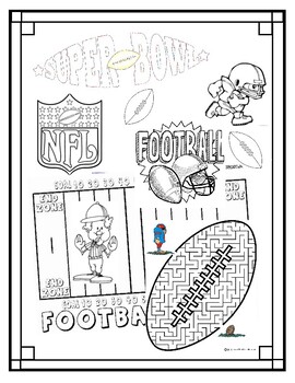 Super Bowl Football Coloring Page (Superbowl) by Ejjaidali's Deli