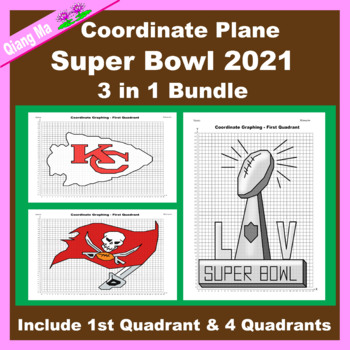Preview of Super Bowl Coordinate Graphing Picture: Super Bowl 2021 Bundle