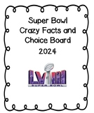 Super Bowl Crazy Facts and Choice Board 2024