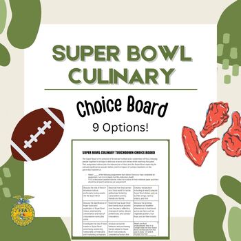 Preview of Super Bowl Culinary Choice Board