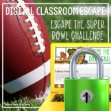 Super Football Game Day Digital Escape Room Math Fun