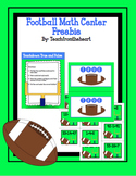 Super Bowl Football Math Center Freebie