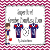 Super Bowl Greater Than and Less Than Math Center